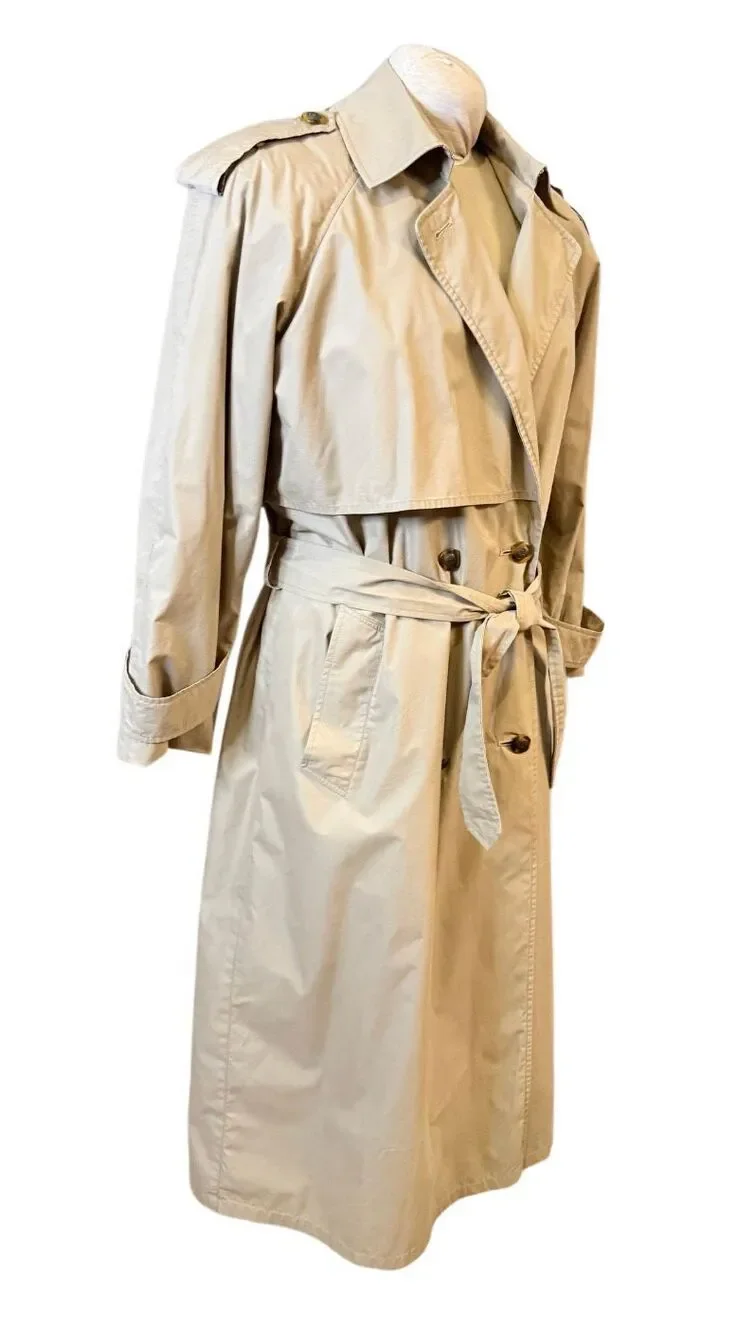 Talbots Double Breasted Trench Coat Lined Sz. 8. Timeless Classic Iconic